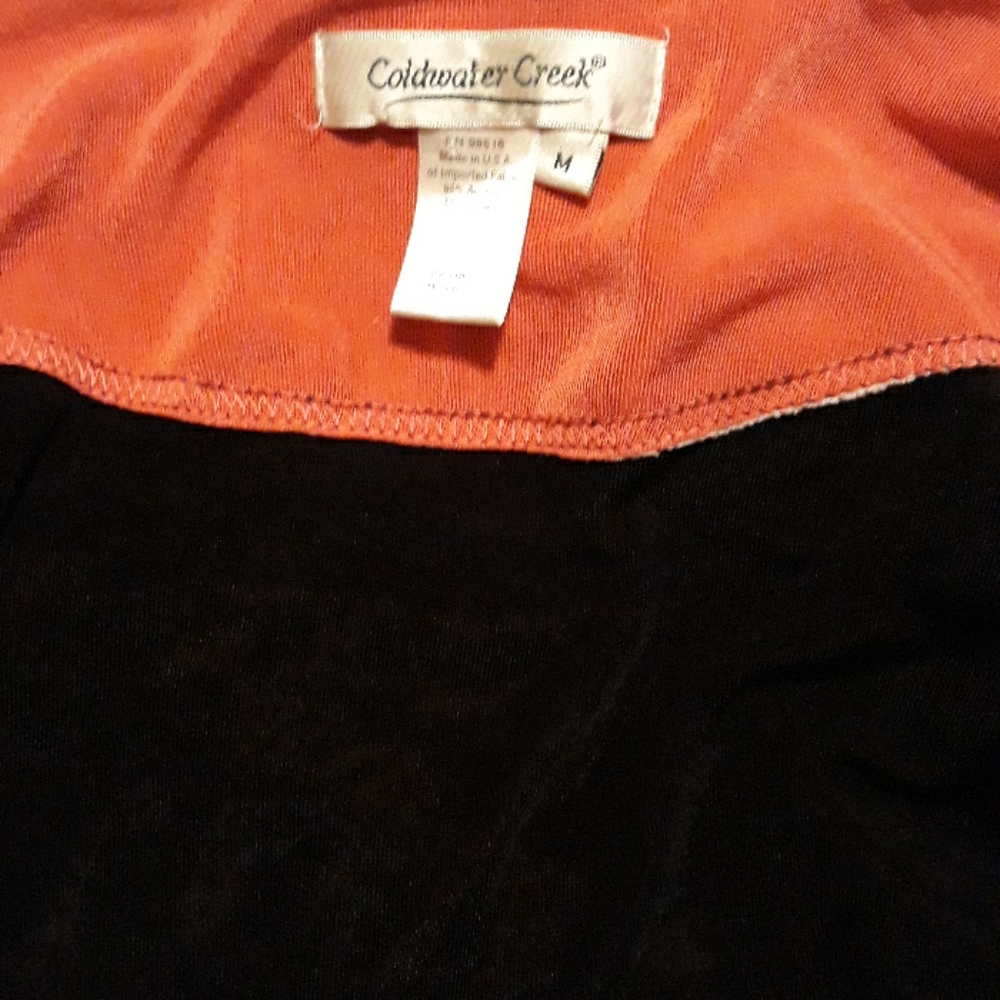 Beautiful Black & Coral Stretchy Cardigan - Picture 6 of 6